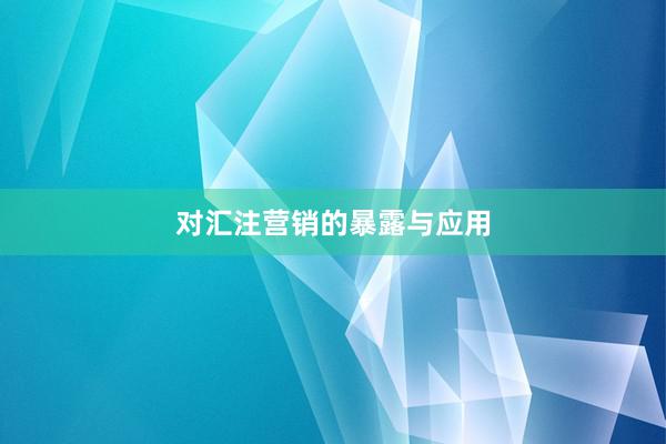对汇注营销的暴露与应用